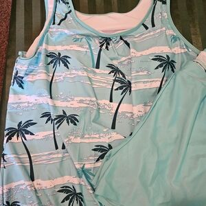 Palm Tree Print Women's Swimwear